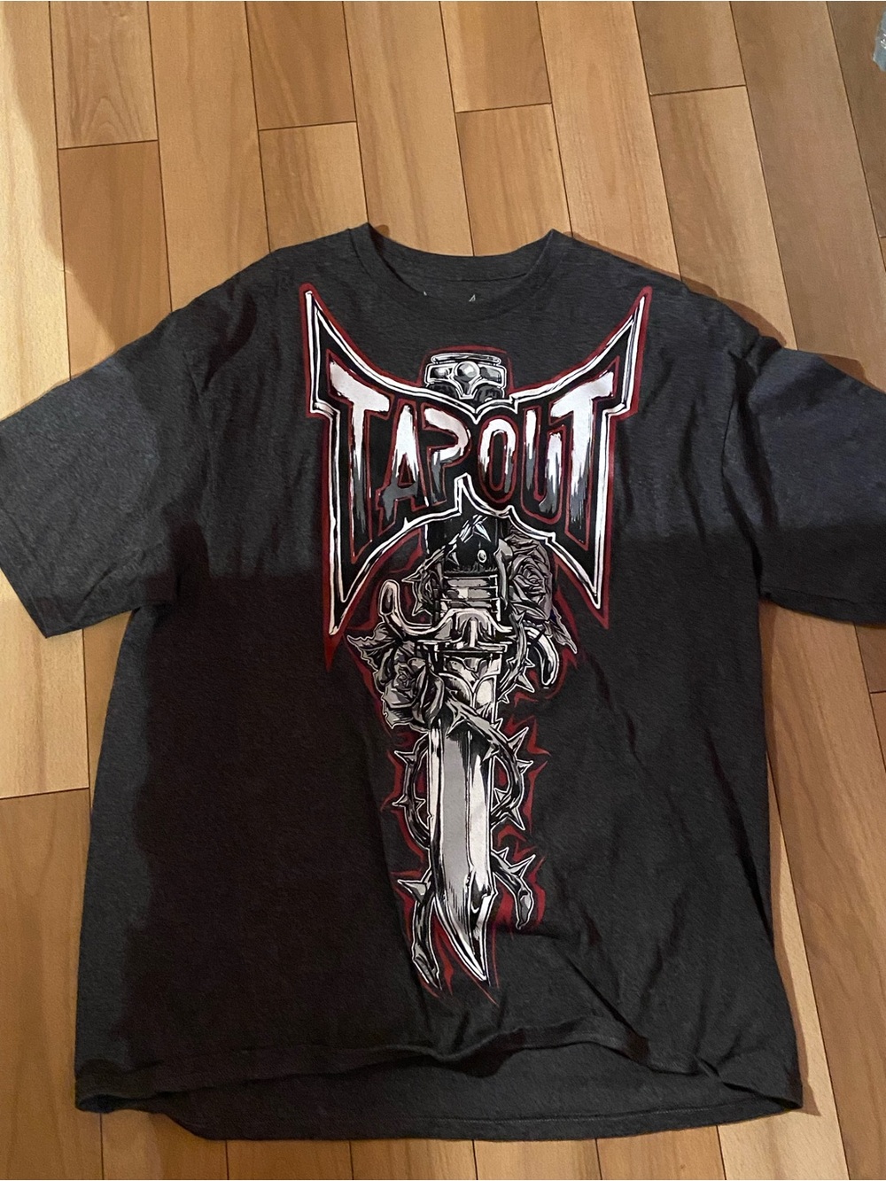 Y2k Tapout Black Graphic Logo Tee
